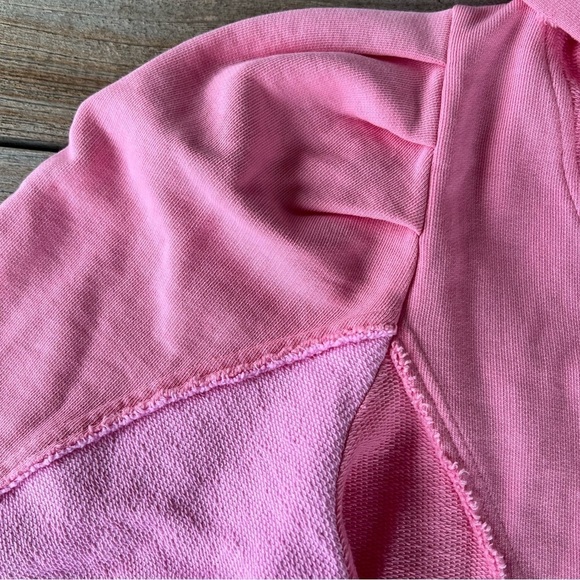 LoveShackFancy Allouette Hoodie Party Pink Distressed Patches Cottage XS GUC HTF - Picture 9 of 16